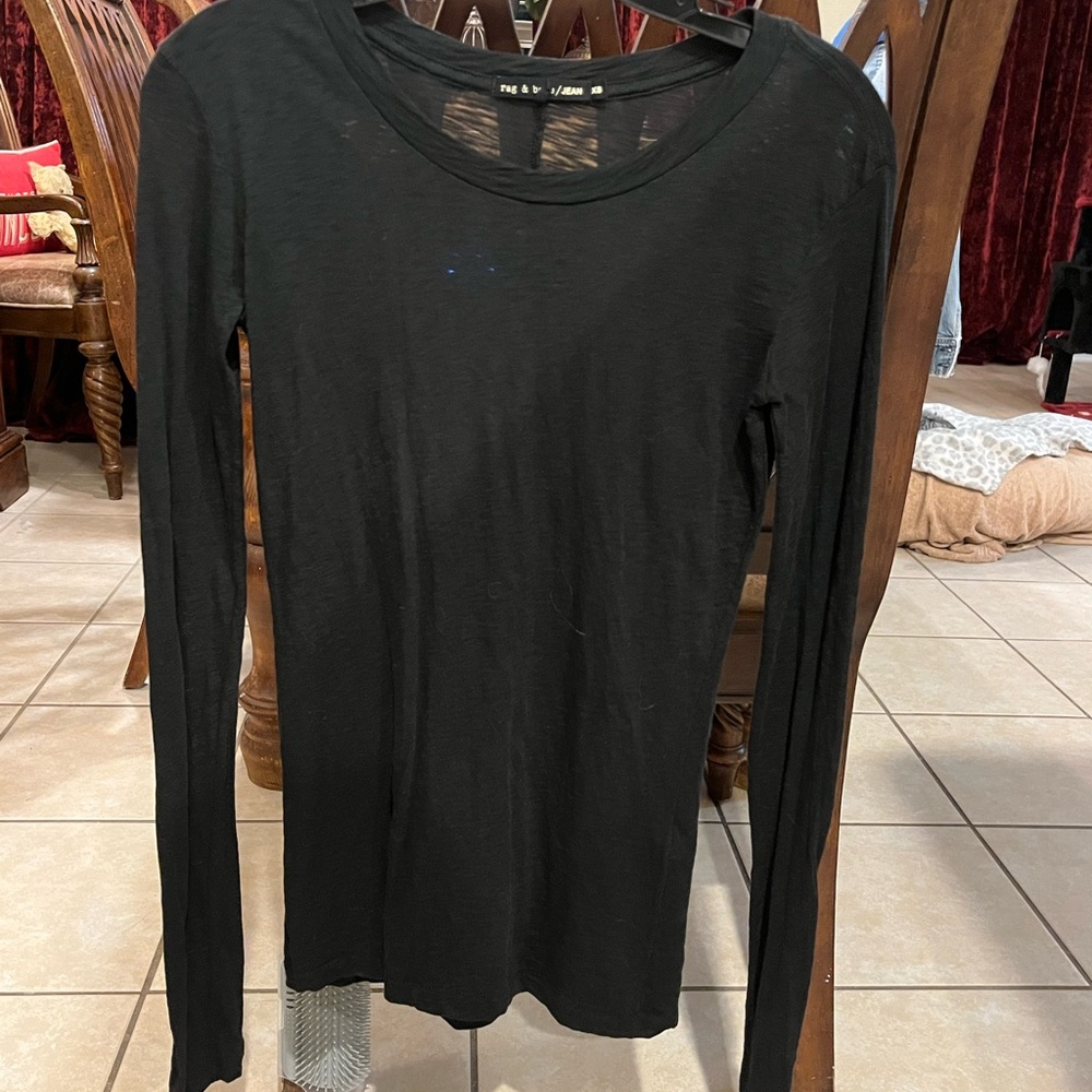 Rag & Bone Black Fitted Bodysuit